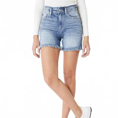 Kancan Women's Fray Shorts In Denim In Blue