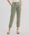 Kancan Women's High Rise Denim Jogger Pants In Olive