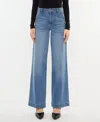 Kancan Women's High Rise Wide Leg Pull On Jeans In Blue