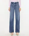 Kancan Women's High Rise Wide Leg Pull On Jeans