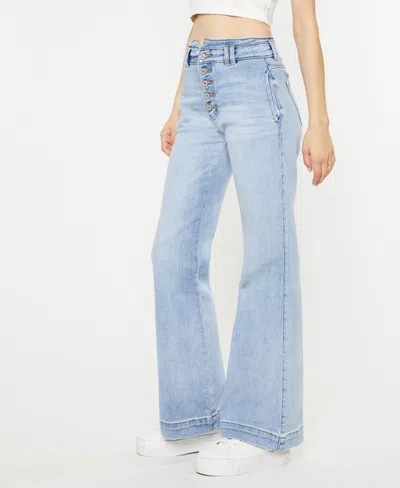 Kancan Women's Holly High Rise Slim Flare Jeans In Blue