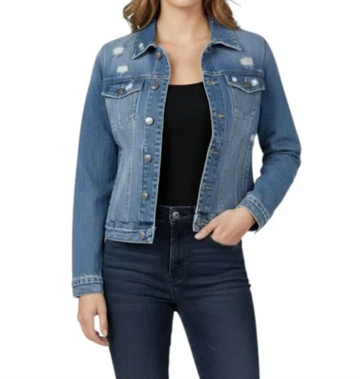 Kancan Women's Jean Jacket In Blue Denim