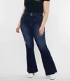 Kancan Women's Morgan High Rise Flare Curvy Jeans In Dark Wash