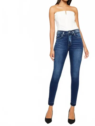 KANCAN WOMEN'S SAIGE SKINNY ANKLE JEANS IN BLUE