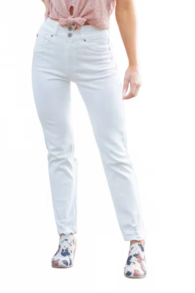 Kancan Women's Straight Fit Jeans In White
