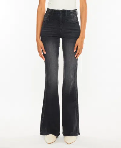 Kancan Women's Ultra High Rise Flare Jeans In Black