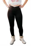 Kancan Women's V Crossover Leggings In Black In Black