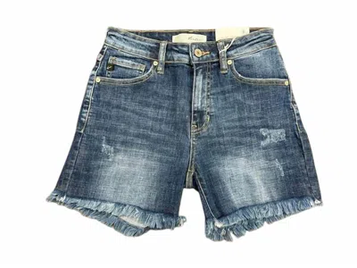 Kancan Women Warm Days Shorts In Dark Wash In Blue