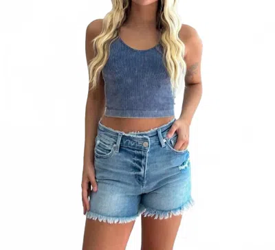 Kancan Women's Western Breeze Denim Short In Blue In Black