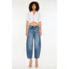 Kancan Yolanda Low Slung Horseshoe Jeans In Blue