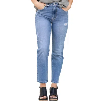 Kancan Yumi High Slim Straight Jeans In Blue
