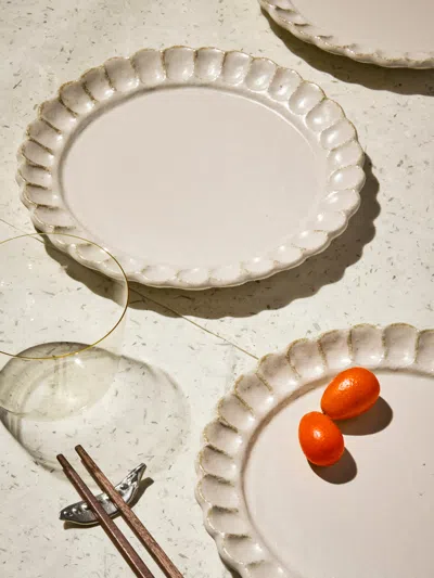 Kaneko Kohyo Coco Ceramic Dessert Plates - 8in/20cm (set Of 4) In White