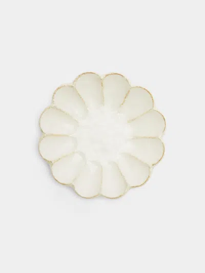 Kaneko Kohyo Rinka Ceramic Bread Plates (set Of 4)  Abask Gift Set In White