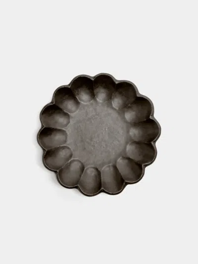 Kaneko Kohyo Rinka Ceramic Dessert Plates (set Of 4)  Abask Gift Set In Black