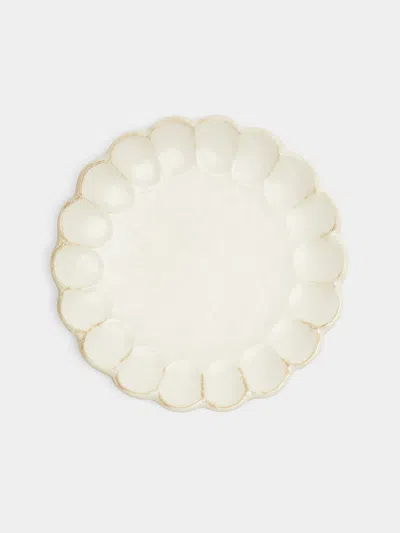 Kaneko Kohyo Rinka Ceramic Dinner Plates (set Of 4)  Abask Gift Set In Neutral