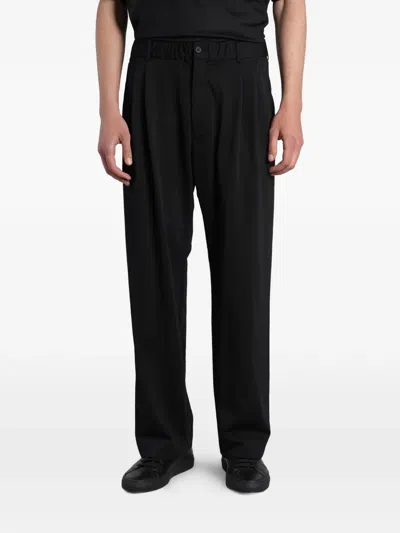 Kanemasa Phil Tuck Easy Pleated Elasticated-waist Trousers In Black