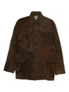 K'ang Flap-pocket Buttoned Jacket In Brown