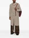 K'ang Hooded Button-up Coat In Brown