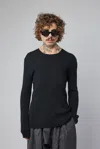 K'ang Mens Fitted Distressed Pullover In Black