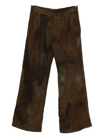 K'ang Pleated Trousers In Brown