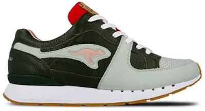 Pre-owned Kangaroos Men's  Coilr1 Overkill Adam & Eve (adam) Sneakers In Green/red In Multi