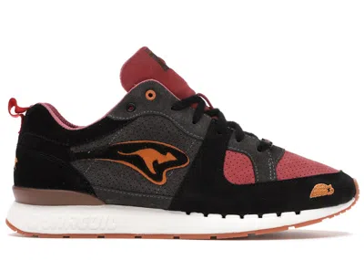 Pre-owned Kangaroos Men's  Coilr1 Sneakerbaas Dark Mill Sneakers In Black/pink In Multi