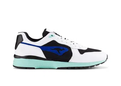Pre-owned Kangaroos Men's  Finalist Inan Batman Sneakers In White/black/navy Blue In Multi