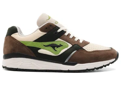 Pre-owned Kangaroos Men's  Inside Job 1.5 Morprime Industries Tommy Triggah Meranti Sneakers In Brown/beige/gre