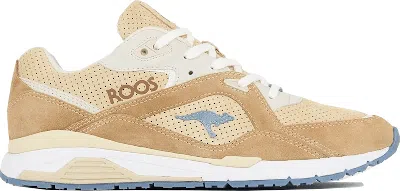 Pre-owned Kangaroos Men's  Runaway Roos 001 Save The Polar Bears Sneakers In Beige/white/blue In Multi