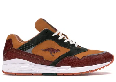 Pre-owned Kangaroos Men's  Ultimate Memory Of 34 Sneakers In Saddle Brown/green
