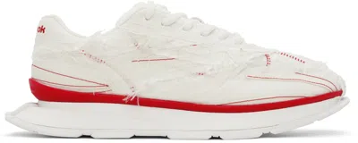 Kanghyuk White Reebok Edition Classic Leather Ltd Sneakers In White/red