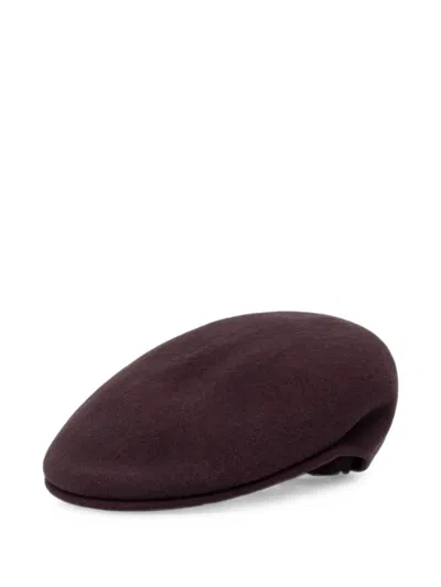 Kangol 504 Logo-embroidered Flat Cap In Brown