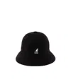 Kangol Black Kangaroo Embroidered Fisherman's Hat In Black