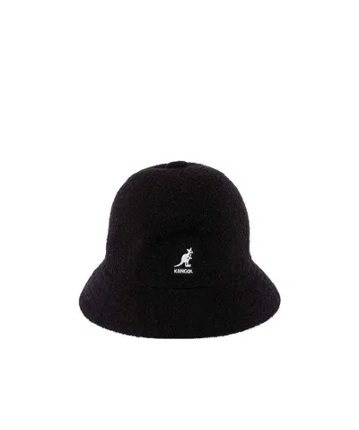 Kangol Black Kangaroo Embroidered Fisherman's Hat