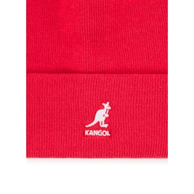 Kangol Bonnet Côtelé À Logo Brodé In Red