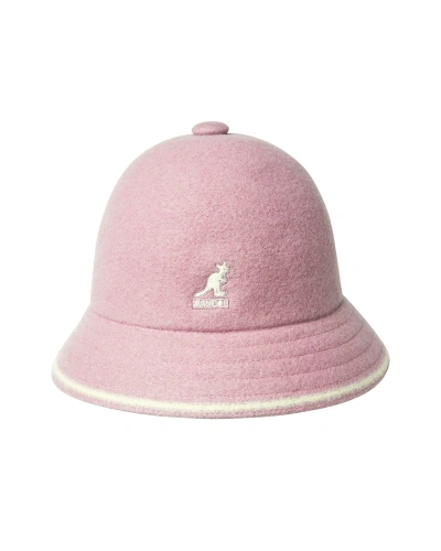 Kangol Cappello "stripe Casual" Dusty Rose/off White In Dr669dusty Rose/off White