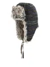 Kangol Check-pattern Earflap Hat In Blue