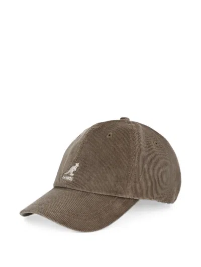 Kangol Cord Corduroy Logo-embroidered Baseball Cap In Brown