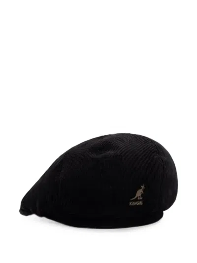 Kangol Corduroy Flat Cap In Black