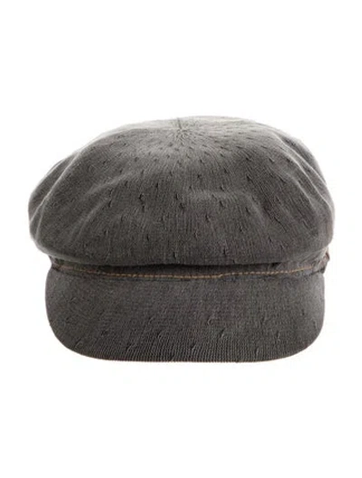 Pre-owned Kangol Cotton Flat Cap In Gray