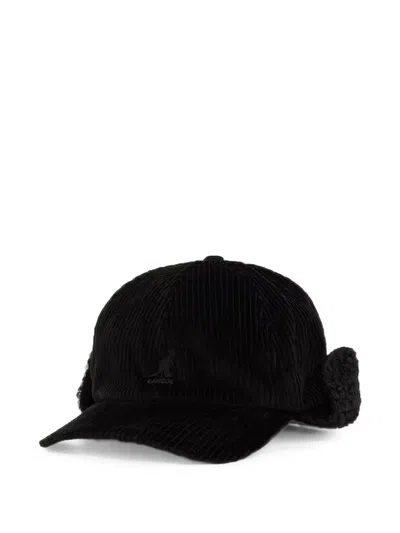 Kangol Cozy Cord Corduroy Fleece-lined Cap In Black