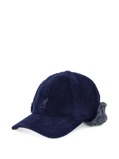 Kangol Cozy Corduroy Fleece-trimmed Baseball Cap In Blue