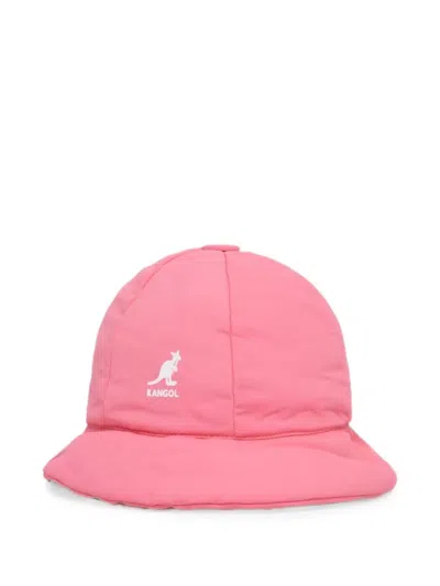 Kangol Drawstring Appliqué Hat In Pink