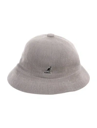Pre-owned Kangol Embroidered Bucket Hat In Gray
