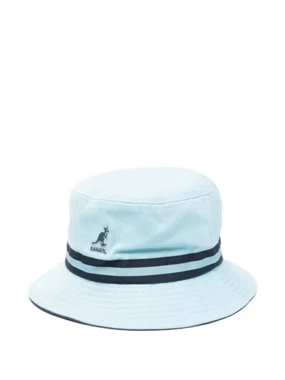 Kangol Embroidered-logo Bucket Hat In Blue
