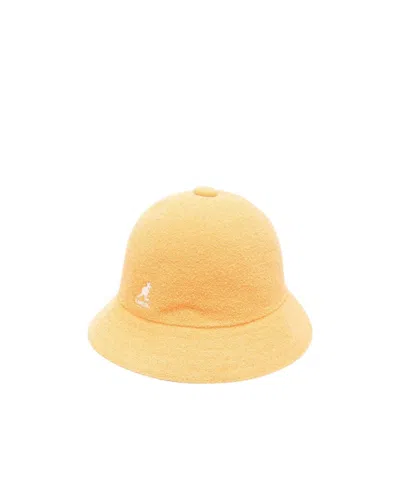 Kangol Embroidered-logo Bucket Hat In Orange