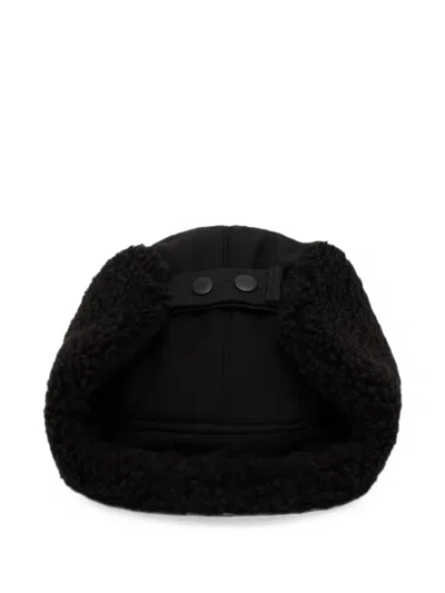 Kangol Expedition Fleece-trim Trapper Hat In Black