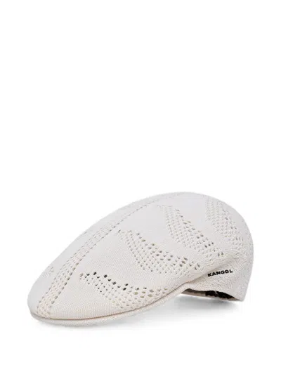 Kangol Eyelet-knit Flat Cap In Neutral