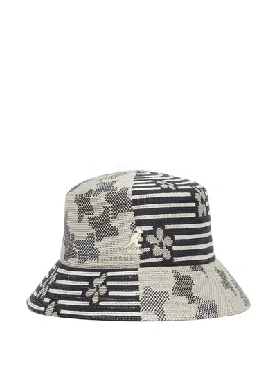 Kangol Floral Striped Hat In Gray