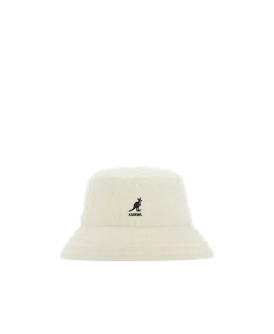 Kangol Fuzzy Bucket Hat In White